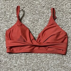 CUPSHE Rust Red Bikini Top